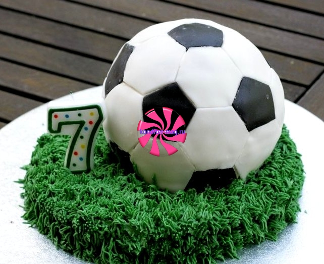Торт мячик футбольный фото