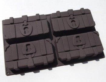 Сундук Пирата силиконовая форма для шоколада и мастики