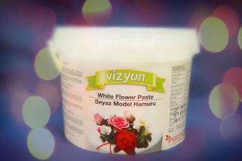 Белая Цветочная паста мастика, Vizyon, 1кг
