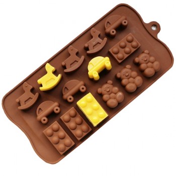 Формочка для шоколада Лего, Лошадки, Авто, Мишки
