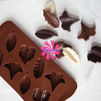 Листья ассорти силиконовая форма для шоколада