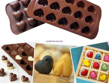 Форма для шоколада Сердце с каплей