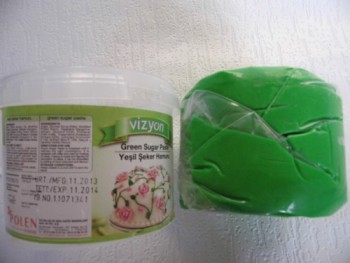 Мастика зеленая Визьен Vizyon Sugar Paste, 1кг