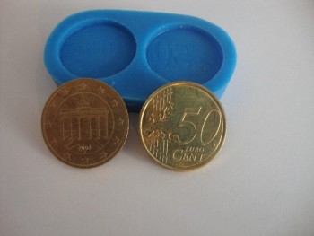 Молд силиконовый Монета 50 евро центов